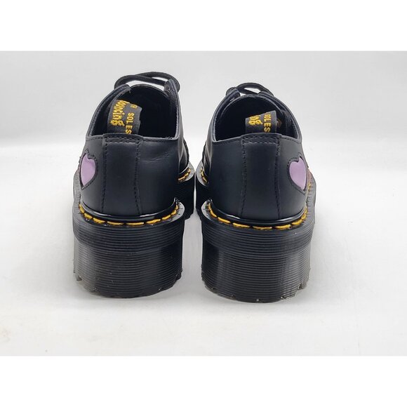 Dr Martens 1461 Quad Heart Shoes Womens Size 5 Platform Leather - Picture 6 of 13